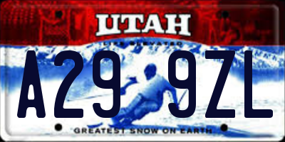 UT license plate A299ZL