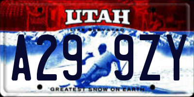 UT license plate A299ZY