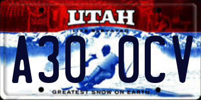 UT license plate A300CV