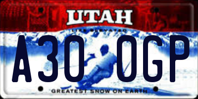 UT license plate A300GP