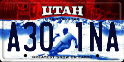 UT license plate A301NA
