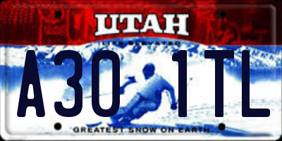 UT license plate A301TL