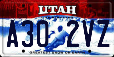UT license plate A302VZ