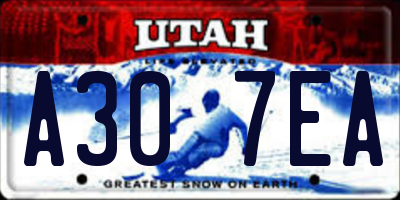 UT license plate A307EA