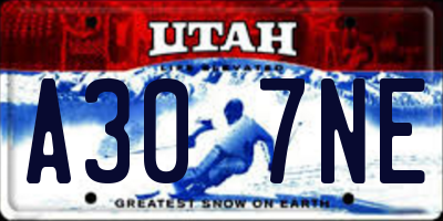 UT license plate A307NE