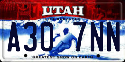 UT license plate A307NN