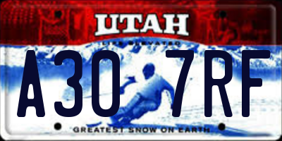 UT license plate A307RF