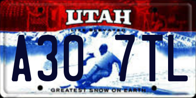 UT license plate A307TL