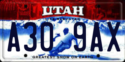 UT license plate A309AX