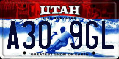 UT license plate A309GL