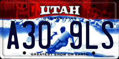 UT license plate A309LS