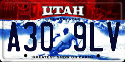 UT license plate A309LV