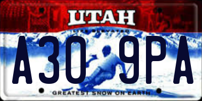 UT license plate A309PA