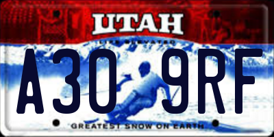 UT license plate A309RF