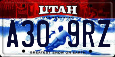 UT license plate A309RZ