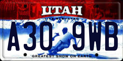 UT license plate A309WB