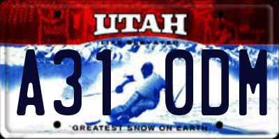 UT license plate A310DM