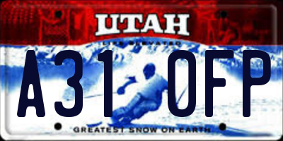 UT license plate A310FP