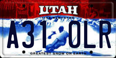 UT license plate A310LR