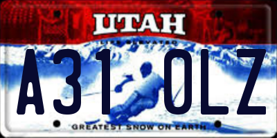 UT license plate A310LZ