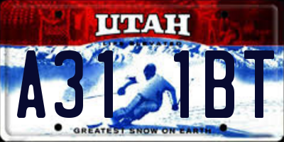 UT license plate A311BT