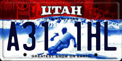 UT license plate A311HL