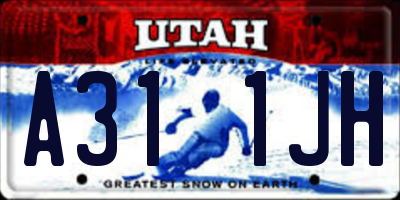 UT license plate A311JH