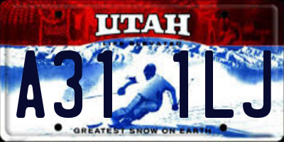 UT license plate A311LJ