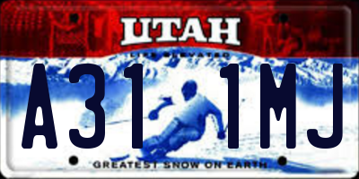 UT license plate A311MJ