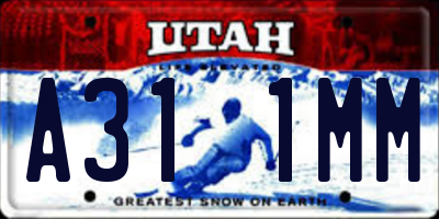 UT license plate A311MM