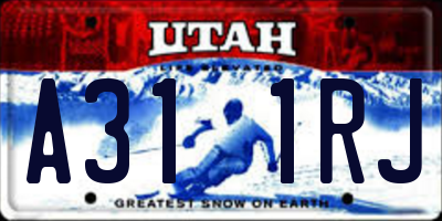 UT license plate A311RJ