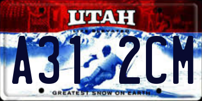 UT license plate A312CM