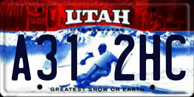UT license plate A312HC