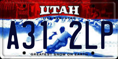 UT license plate A312LP