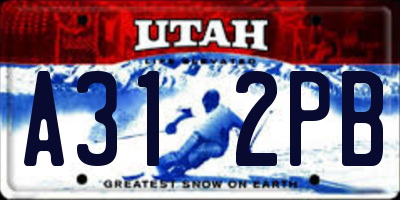 UT license plate A312PB