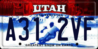 UT license plate A312VF
