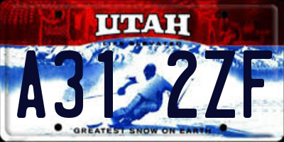 UT license plate A312ZF