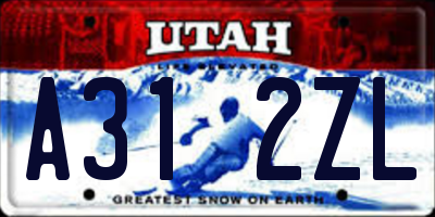 UT license plate A312ZL