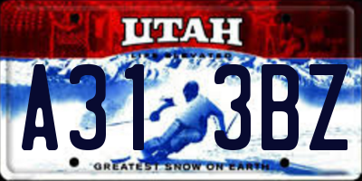 UT license plate A313BZ