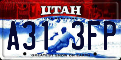 UT license plate A313FP