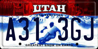 UT license plate A313GJ