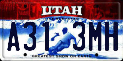 UT license plate A313MH