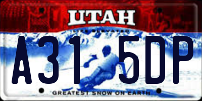 UT license plate A315DP