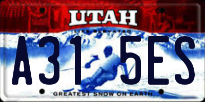 UT license plate A315ES