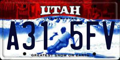 UT license plate A315FV