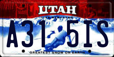 UT license plate A315IS