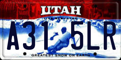 UT license plate A315LR
