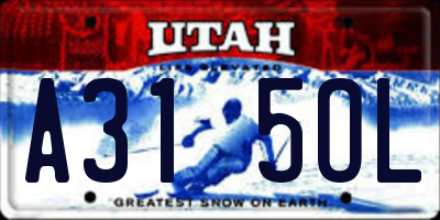 UT license plate A315OL