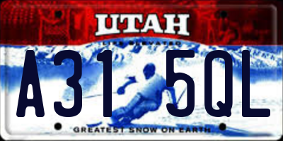 UT license plate A315QL