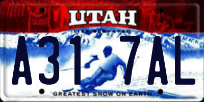 UT license plate A317AL
